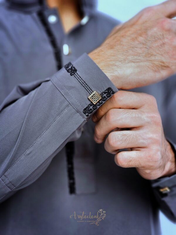 Aristo Men's Punjabi (Grey) - Image 2