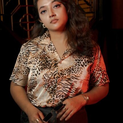 Aristo Cuban Half Sleeve Printed Shirts (Cheetah)