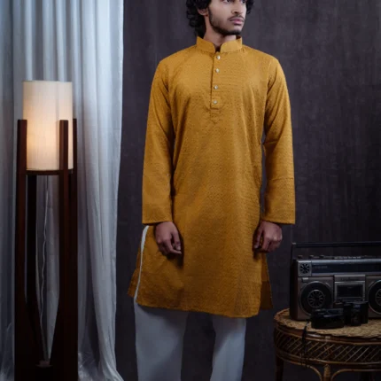 Alternative view of Aristo Sultani Men's Panjabi (Gold)