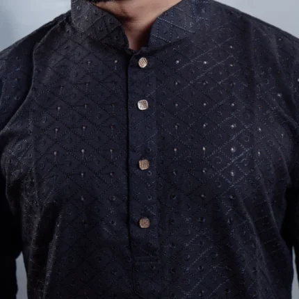 Aristo Sultani Men's Panjabi (Black)