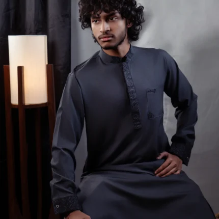 Aristo nawab men's panjabi (dark grey)