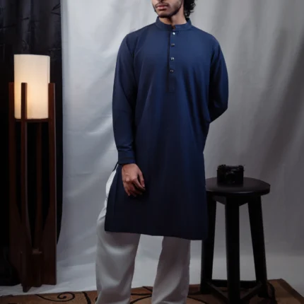 Alternative view of Aristo Men's Punjabi (Navy Blue)