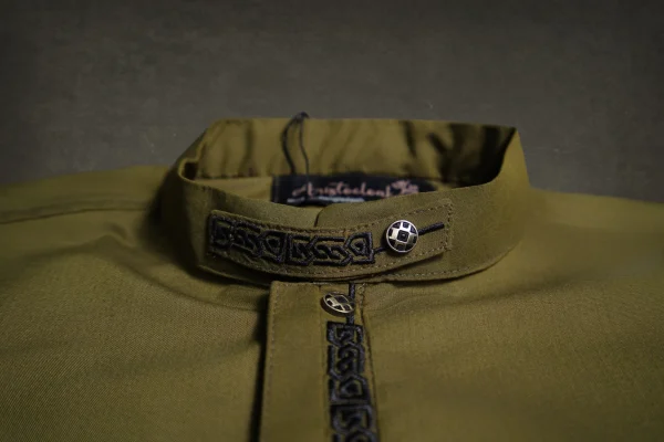 Aristo Premium Men's Panjabi (Olive) - Image 3
