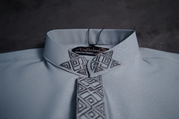 Aristo nawab men's panjabi (lite grey) - Image 3