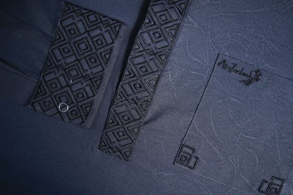 Aristo nawab men's panjabi (dark grey) - Image 2