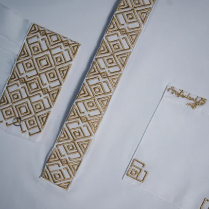 Alternative view of Aristo nawab men's panjabi (white)