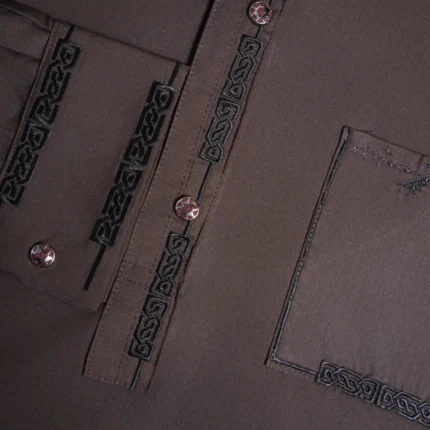 Alternative view of Aristo Premium Men's Panjabi (Brown)