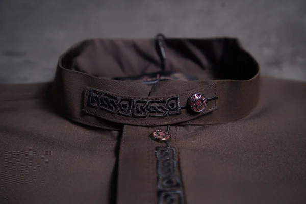 Aristo Premium Men's Panjabi (Brown) - Image 3