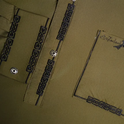 Alternative view of Aristo Premium Men's Panjabi (Olive)