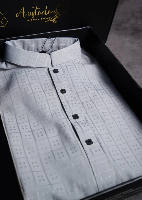 Aristo Regal Men's Panjabi & Pajama (Grey)