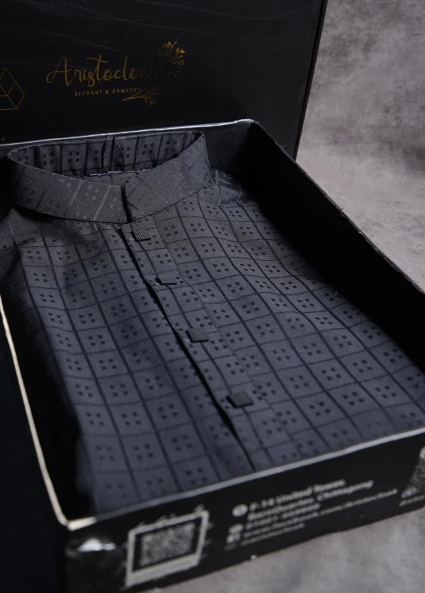 Aristo Regal Men's Panjabi & Pajama (Black)