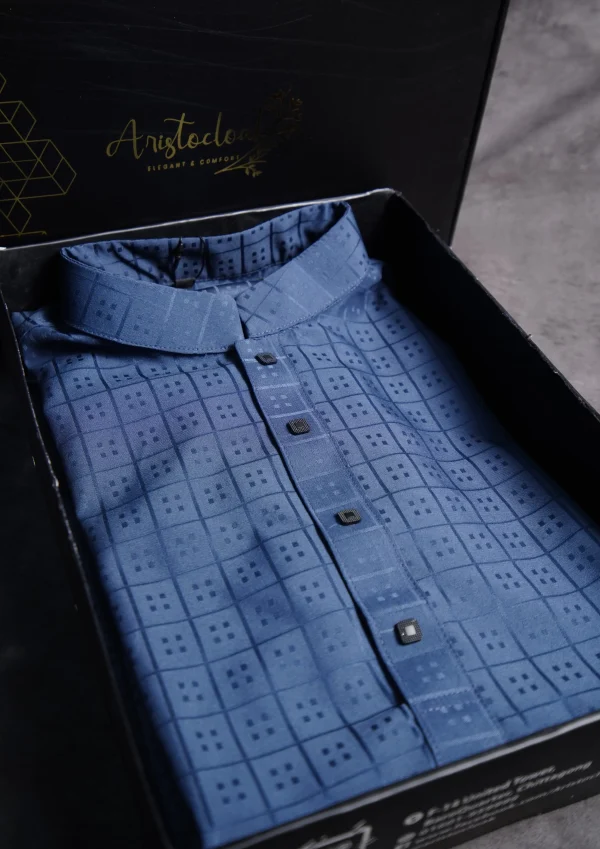 Aristo Regal Men's Panjabi & Pajama (Blue)