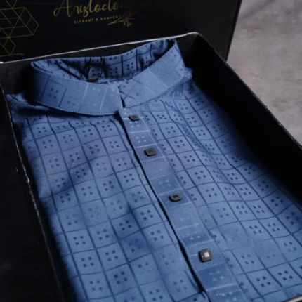 Aristo Regal Men's Panjabi & Pajama (Blue)