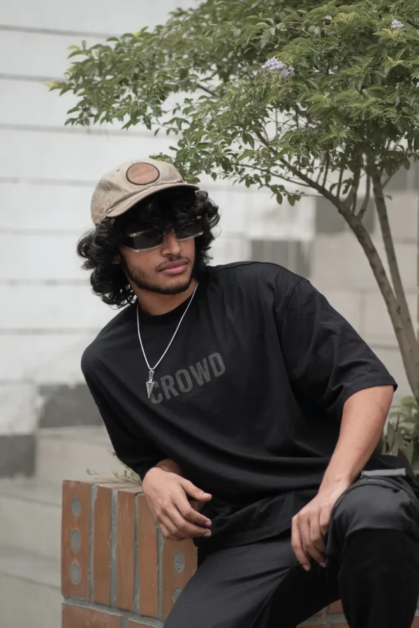 Drop Shoulder T-Shirt (Dark) - Image 4