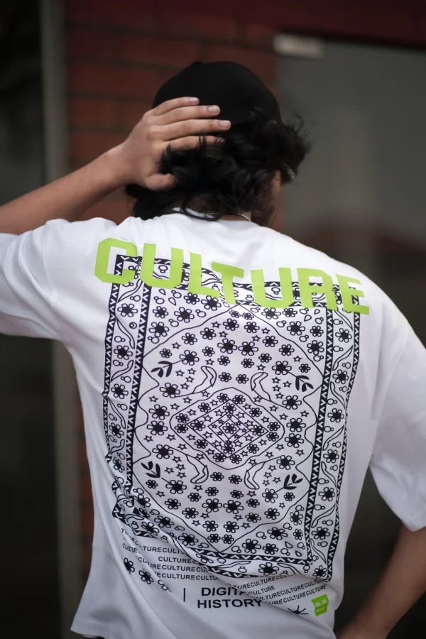 Drop Shoulder T-Shirt (White) - Image 3