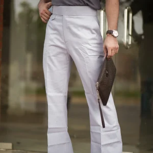 Aristo Unisex 80's Bell Bottom Pants (Lite Grey)