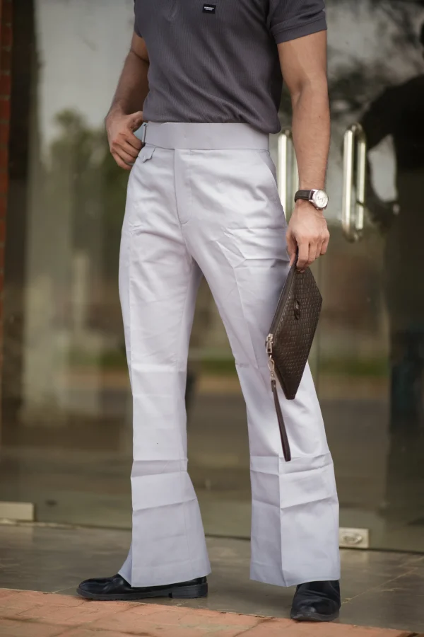 Aristo Unisex 80's Bell Bottom Pants (Lite Grey)