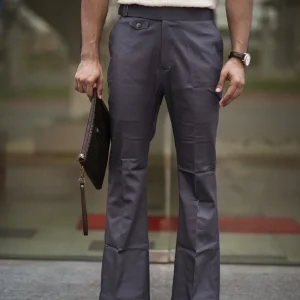 Aristo Unisex 80's Bell Bottom Pants (Dark Grey)