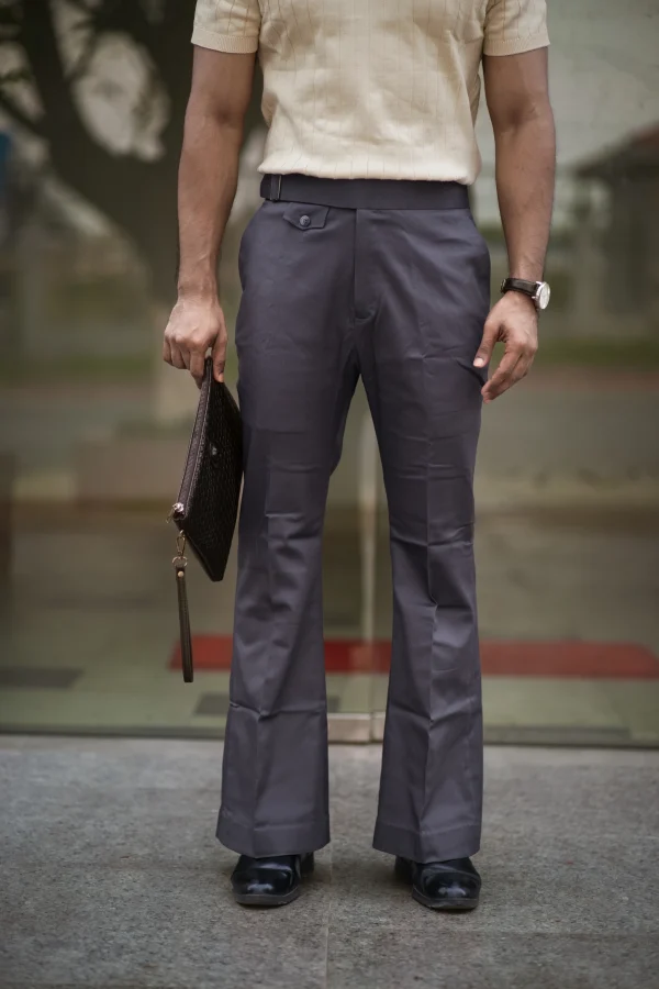 Aristo Unisex 80's Bell Bottom Pants (Dark Grey)