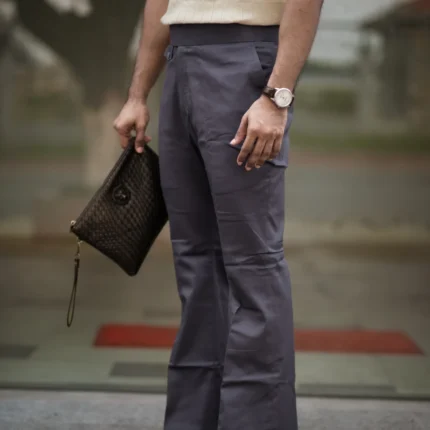 Alternative view of Aristo Unisex 80's Bell Bottom Pants (Dark Grey)