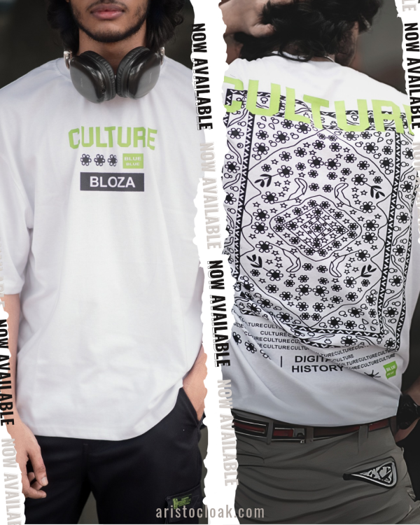 Drop Shoulder T-Shirt (White)