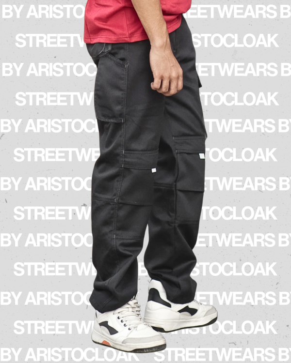 Aristo Cargo Baggy Pants (Black) - Image 3