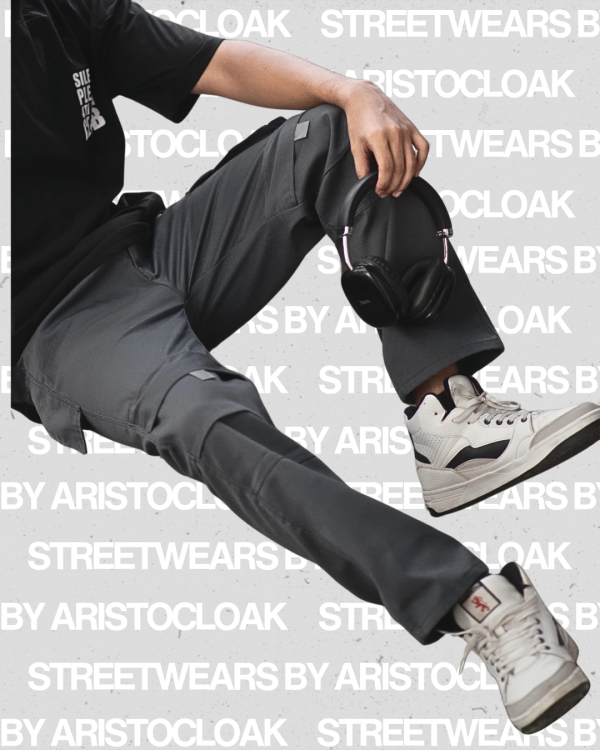 Aristo Cargo Baggy Pants (Grey) - Image 5
