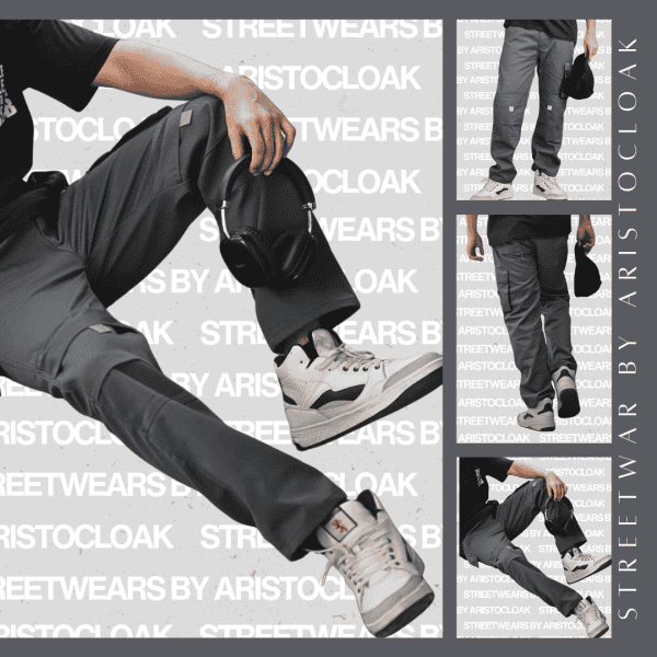 Aristo Cargo Baggy Pants (Grey) - Image 2