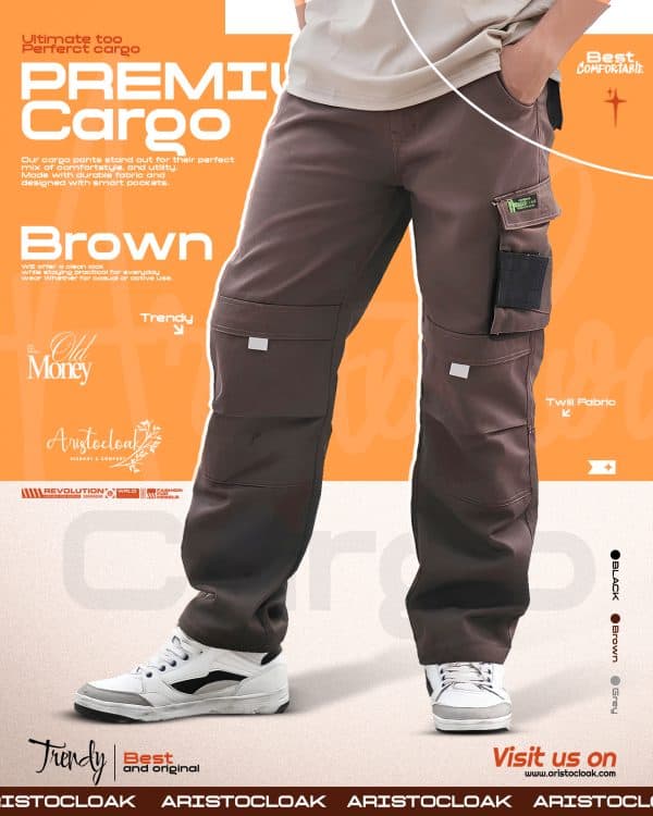 Aristo Cargo Baggy Pants (Brown)