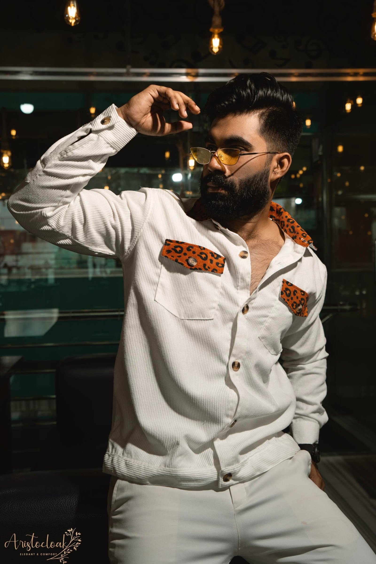 Aristo Over Shirt (White Contrast)